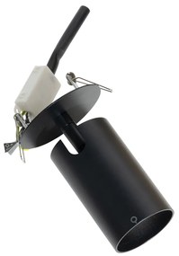 Modern fekete GU10 beépíthető spotlámpa 50 mm - Chels