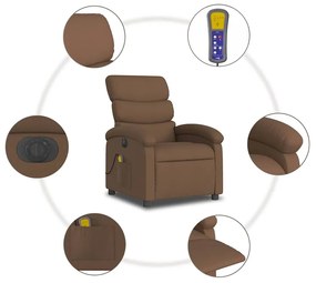 barna szövet dönthető elektromos masszázsfotel