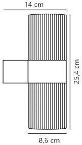 Nordlux - Kültéri fali lámpa KYKLOP 2xGU10/25W/230V IP54 fekete