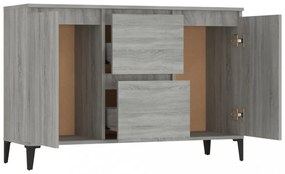 szürke sonoma színű szerelt fa tálalószekrény 102 x 35 x 70 cm
