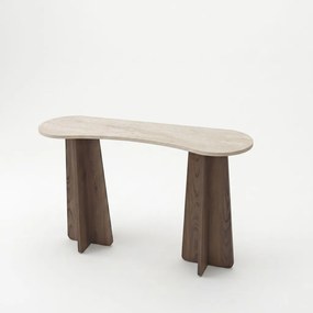 Zen komód, travertin-dió, 120 cm