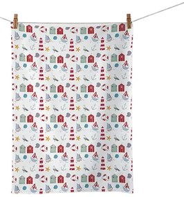 Pamut konyharuha 50x70 cm tengeri mintás Nautical items