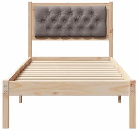 Ágykeret fejtámlával Tópszínű 75 x 190 cm szövet