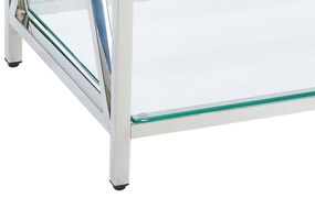 Ezüst üveg konzolasztal 40 x 120 cm AUDET Beliani