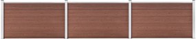 vidaXL barna WPC kerti kerítés 526 x 106 cm