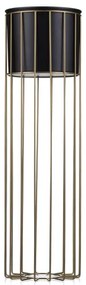 Fém virágcserép LOFT 70x20 cm arany/fekete