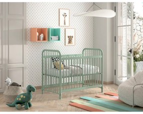 Zöld fém babaágy 60x120 cm BRONXX – Vipack