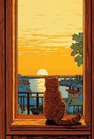 Poszter 67,5x100cm Nyugat a macskaszemeken keresztül