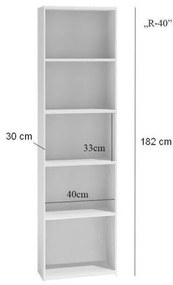 Cordoba II New R40 Polc 40 cm - Sonoma N