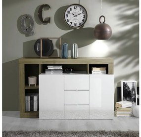 Komód LENOR fehér/barna