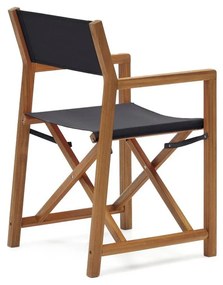 Fekete-natúr színű tömörfa kerti szék Thianna – Kave Home