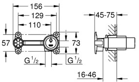 GROHE 32635000 - Falba építhető csaptelep DN 15 DR- sárgaréz
