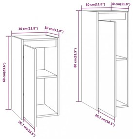 2 darab tömör fenyőfa TV-szekrény