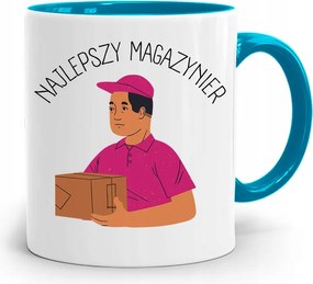 Kék Bögre Raktárosnak A Legjobb Ajándék fényképes nyomtatással