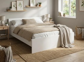 Ágy ELISA 160 x 200 cm, fehér Ágyrács: Lamellás ágyrács, Matrac: Deluxe 10 cm matrac