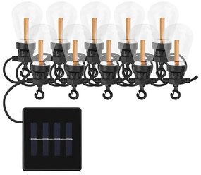 Napelemes LED dekorációs fényfüzér 10xLED/0,6W/1,2V 4,5m IP44 800 mAh