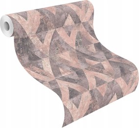 Tapéta 3D Tapéta Dörzsölt Beton Rombusz Rózsaszín Szürke Rasch 535532 Kiárusítás