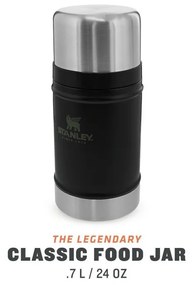 Fekete rozsdamentes acél ételtartó termosz 700 ml Legendary Classic Black – Stanley