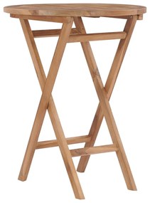 vidaXL összecsukható tömör tíkfa kerti asztal 60 cm
