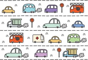 Fotótapéta Verdák járművek vinil 368x254 Gyerek fiú szobájába +ragasztó