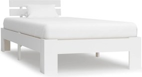 vidaXL fehér tömör fenyőfa ágykeret 90 x 200 cm