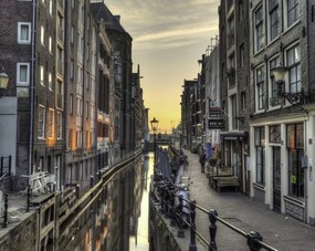 Poszter 76x60,5cm Csatorna Amszterdam városon keresztül 6, Assaf Frank