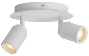 Modern fürdőszobai spotlámpa fehér 2-lámpás IP44 - Ducha
