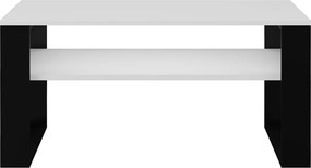 1P dohányzóasztal, fehér-fekete