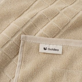 Goldea frottír fürdőszobai szőnyeg mozaika – bézsínű 50 x 70 cm