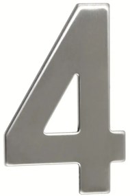 Házszám "4", RN.95L, rozsdamentes acél