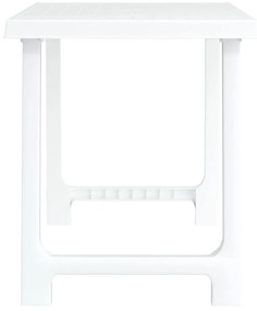 fehér fa hatású PP kempingasztal 79x56x64 cm