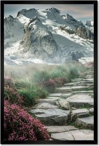 Poszterek keretben 40x60 Hegyi kilátás Tájkép Köd