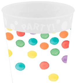 Multiwatercolor Party micro prémium műanyag pohár 250 ml