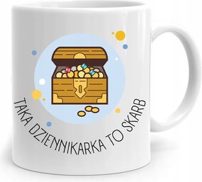 Riporter Újságíró Bögre Az Újságíró Egy Kincs, fényképes nyomtatással