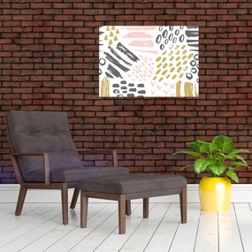 Üveg kép - Absztrakt stroke-ok (70x50 cm)