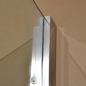 Diplon 80x80 cm szögletes harmonika ajtós zuhanykabin, 6 mm edzett üveggel, 185 cm magas