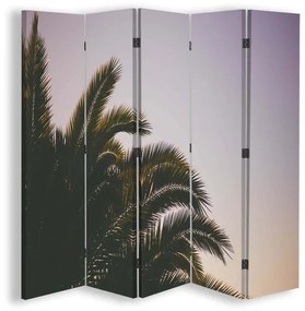 Gario Paraván Pálmafa lila háttérrel Méret: 180 x 170 cm, Kivitelezés: Klasszikus paraván