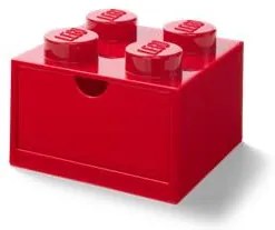 Tárolódoboz íróasztalra, fiókos, LEGO Brick 2x2, piros (L40201730)