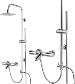 Zuhanyoszlop Zuhanykifolyóval Kádhoz Termosztatikus Csapteleppel