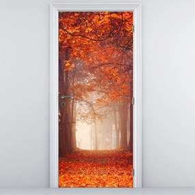 Fotótapéta ajtóra - Őszi erdő (95x205cm)