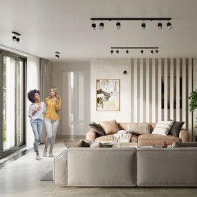 Sollux SL.1067 - Spotlámpa NERO 4xGU10/40W/230V fekete/fényes króm