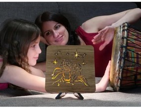 Li-Go 5788/DUB2 - LED asztali dekoráció LED/12W/230V 19x19 cm tölgy/A kis herceg