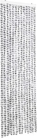 vidaXL világosszürke és sötétszürke zsenília rovarfüggöny 56 x 200 cm