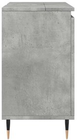 Betonszürke szerelt fa fürdőszobaszekrény 58x33x60 cm
