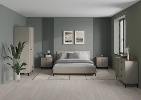 Komód, szürkésbarna Taupe/silverjack tölgy, DOMCA 1D3S