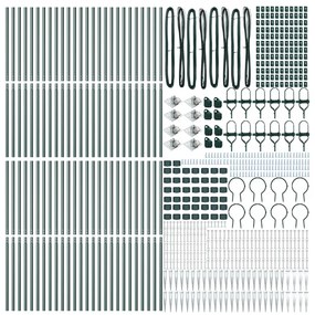 Kerítésoszlopok hegyes végű 52 db Ø32 mm 170 cm Galvanizált Acél