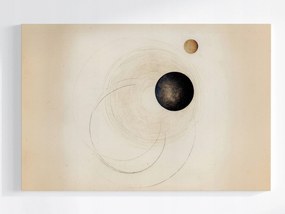 Poszter Absztrakt Kozmosz Pálya Bolygó Retro Szféra 60x40