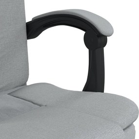 vidaXL világosszürke szövet dönthető irodaszék