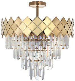 Csillár rúdon CARISMA 9xE14/40W/230V arany