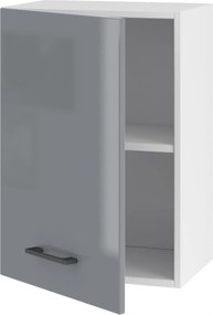 Konyhaszekrény Függő Felső Szürke Akril Fényes Szett 40 CM